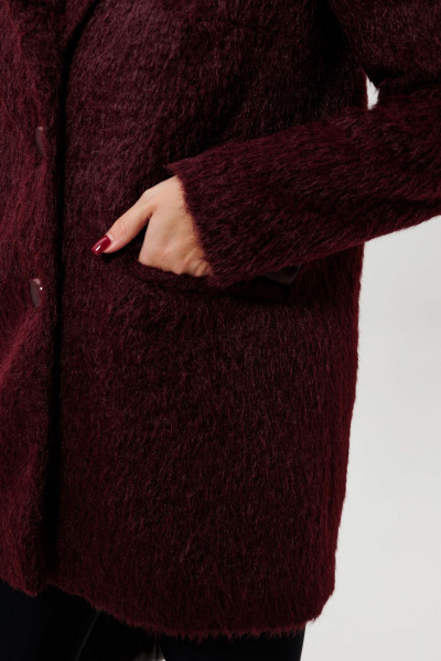 Пальто Mislana 1148 бордовый - фото 6