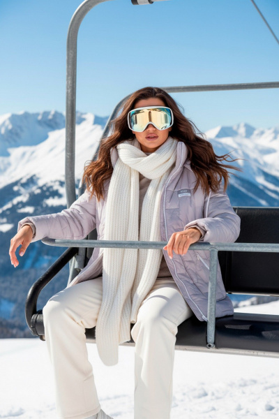 Куртка Mislana 1850 жемчужный - фото 7