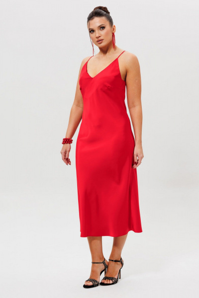 Платье Mislana 1158 красный - фото 1