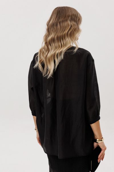 Блуза Ma Vie М-724-1 черный - фото 4
