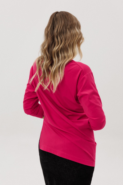 Джемпер, юбка Ma Vie М-725 малиновый_и_черный - фото 10