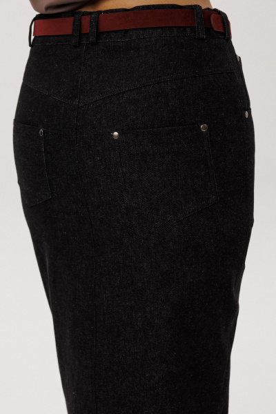 Джемпер, юбка Ma Vie М-725 малиновый_и_черный - фото 5