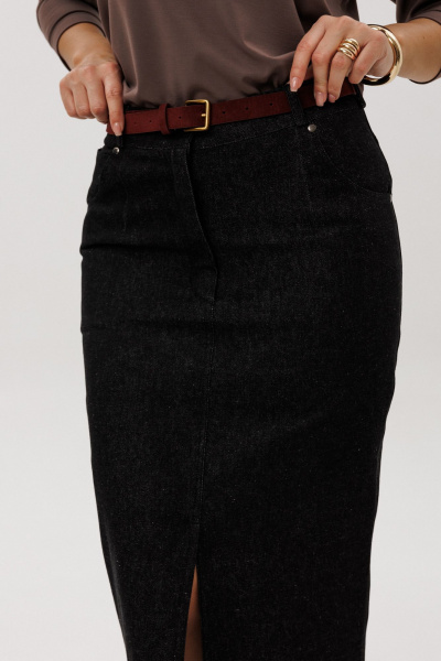 Джемпер, юбка Ma Vie М-725 малиновый_и_черный - фото 3