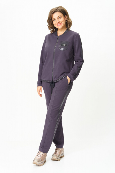 Блуза, брюки Bonna Image 455/2 серо-фиолетовый - фото 9