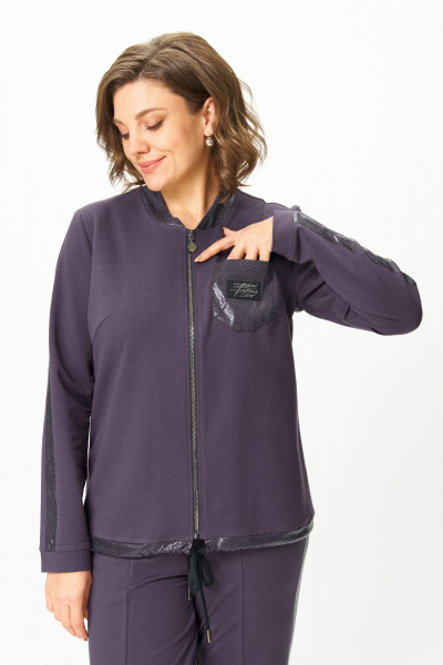 Блуза, брюки Bonna Image 455/2 серо-фиолетовый - фото 3