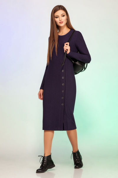 Платье Vitol Fashion В-1000 синий - фото 2