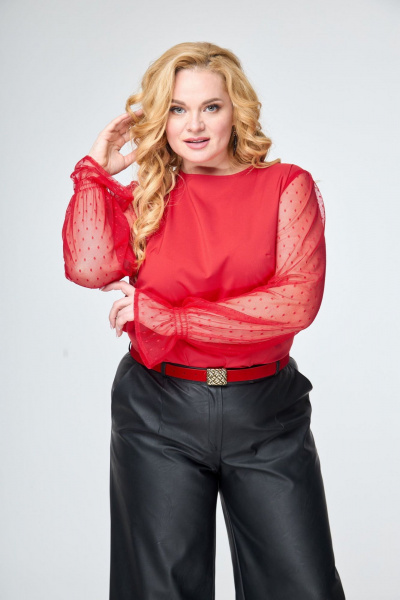 Блуза Anelli 1768 алая_роза - фото 4