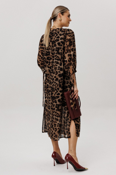 Платье Anelli 1733 коричневый_леопард - фото 5