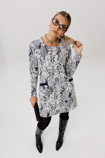 Платье Anelli 1750 белая_змея - фото 8