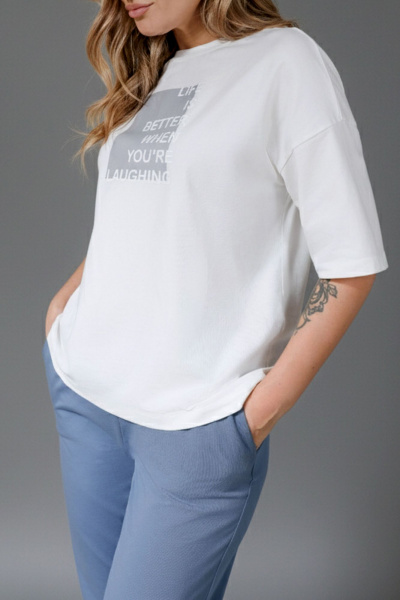 Футболка Erika Laurent 7257 белый - фото 3