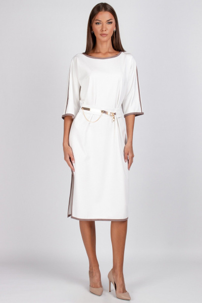 Платье, пояс VIZAVI 804 молочный - фото 6