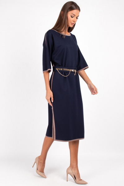 Платье, пояс VIZAVI 804 синий - фото 8