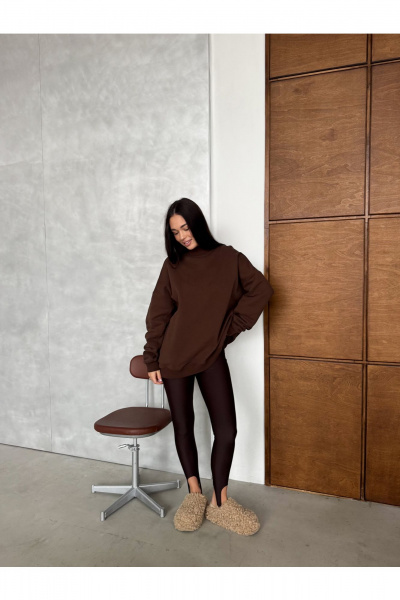 Блейзер THE.WOMAN 0378 шоколадный - фото 5