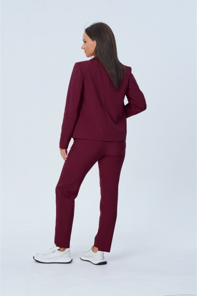 Брюки, жакет Vilena 1003 бургунди - фото 3