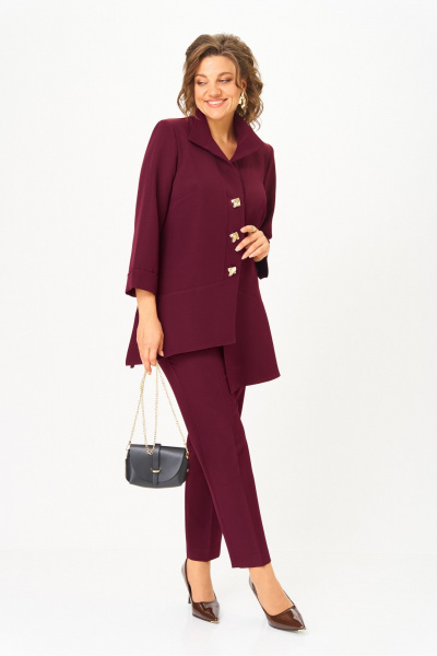 Брюки, туника Vilena 1110 винный - фото 5