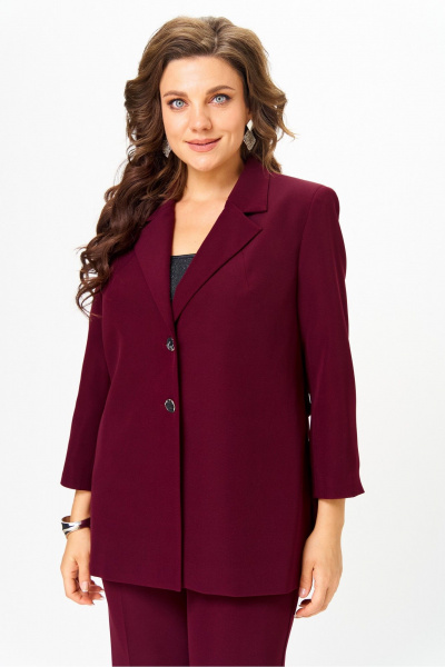 Брюки, жакет Vilena 1094 бургунди - фото 12