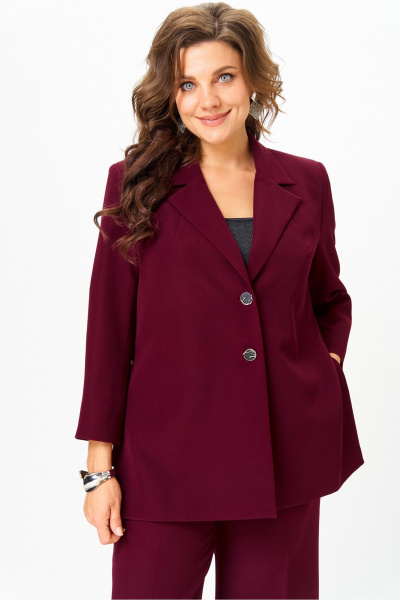 Брюки, жакет Vilena 1094 бургунди - фото 11
