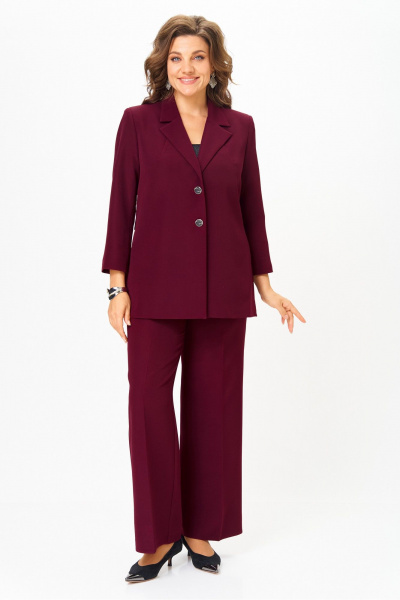 Брюки, жакет Vilena 1094 бургунди - фото 1