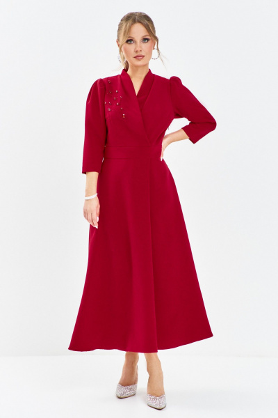 Платье Euromoda 634 красный - фото 1