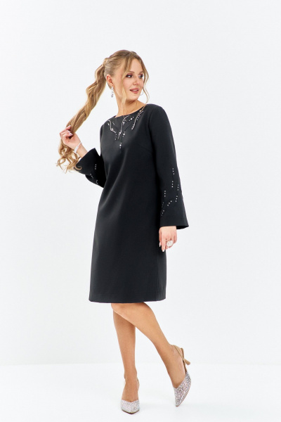 Платье Euromoda 658 черный - фото 2