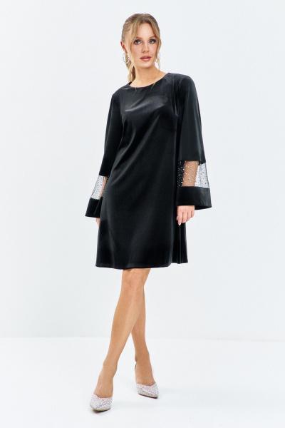 Платье Euromoda 659 черный - фото 4
