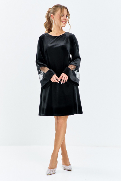 Платье Euromoda 659 черный - фото 2
