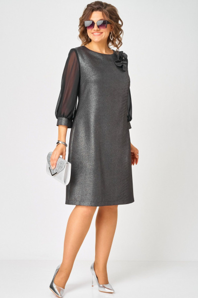 Платье EVA GRANT 7310D графит - фото 7