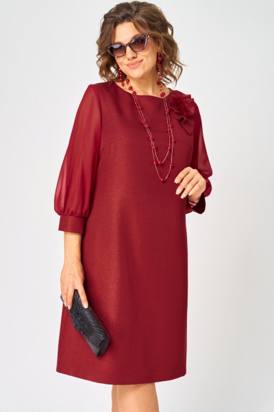 Платье EVA GRANT 7310D красный - фото 11