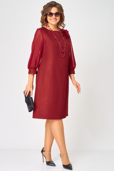 Платье EVA GRANT 7310D красный - фото 9