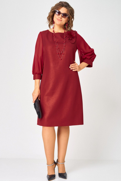 Платье EVA GRANT 7310D красный - фото 8