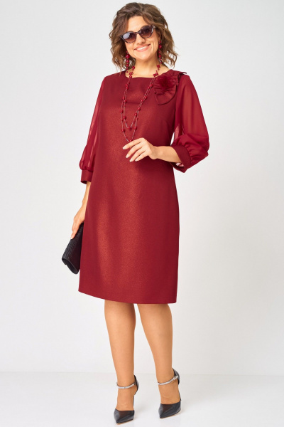 Платье EVA GRANT 7310D красный - фото 7