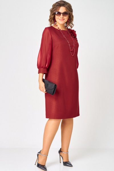 Платье EVA GRANT 7310D красный - фото 2