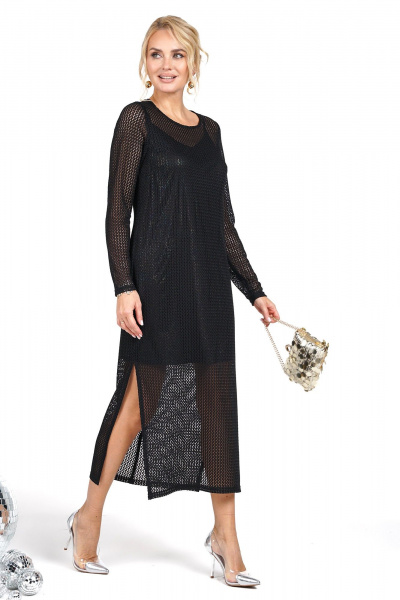 Платье Alani Collection 2481 черный - фото 5