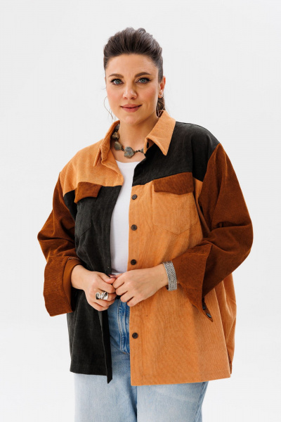 Рубашка Anelli 1748 оттенки_карамели - фото 1