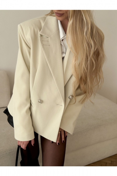 Жакет THE.WOMAN 0351 бежевый - фото 5