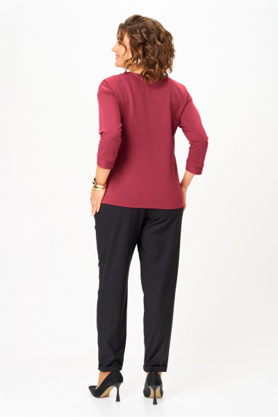 Джемпер Rumoda 2268 бордовый - фото 9