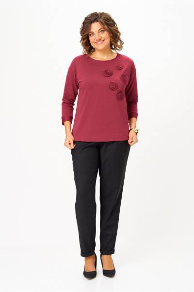 Джемпер Rumoda 2268 бордовый - фото 7