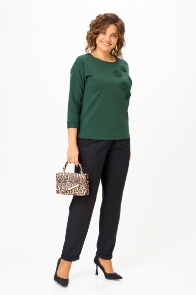 Джемпер Rumoda 2268 темно-зеленый - фото 7