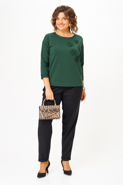 Джемпер Rumoda 2268 темно-зеленый - фото 6