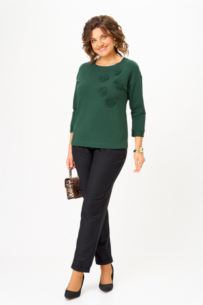 Джемпер Rumoda 2268 темно-зеленый - фото 5