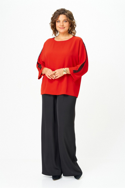 Блуза, брюки Rumoda 2275_дл. красный-черный - фото 5