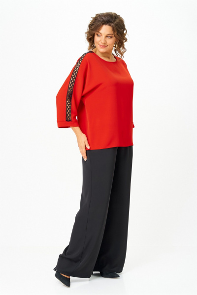 Блуза, брюки Rumoda 2275_дл. красный-черный - фото 3