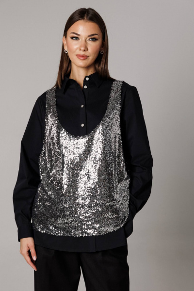 Блуза, майка Ларс Стиль 1168 черный - фото 1