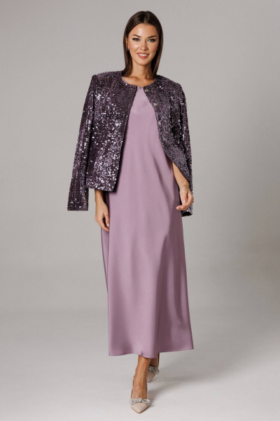 Жакет, платье Ларс Стиль 1154 лиловый - фото 5