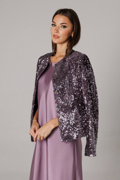 Жакет, платье Ларс Стиль 1154 лиловый - фото 2