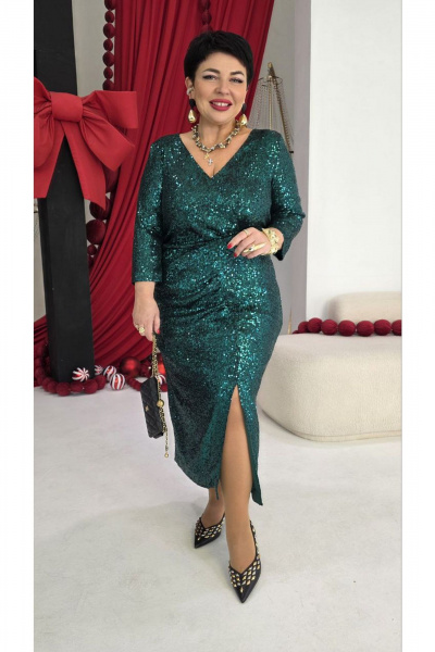 Платье Vittoria Queen 26263 изумруд - фото 7