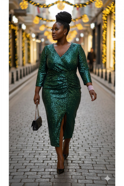 Платье Vittoria Queen 26263 изумруд - фото 6