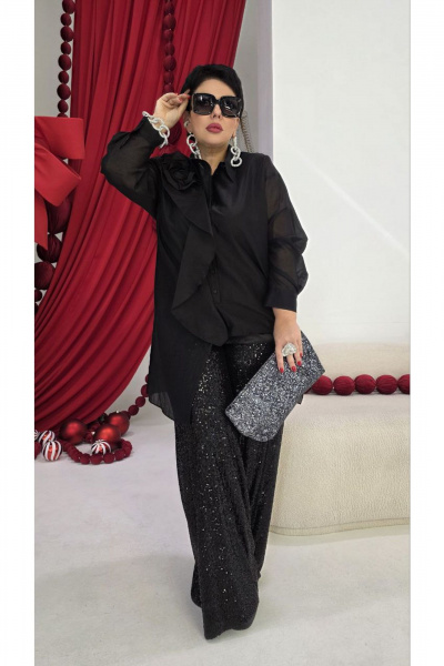 Блуза, брюки, топ Vittoria Queen 26853 черный - фото 9