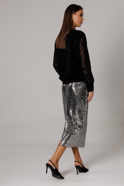 Блуза, юбка Ларс Стиль 1182 черный - фото 3