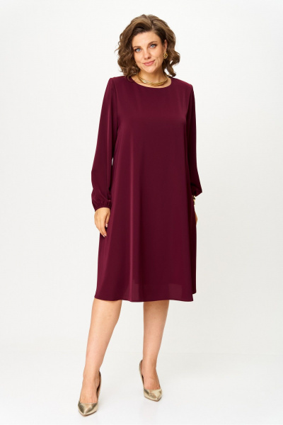 Платье БАГРЯНИЦА 3173 бордовый - фото 1